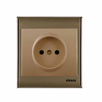 پریز برق ساده قهوه ای بژ