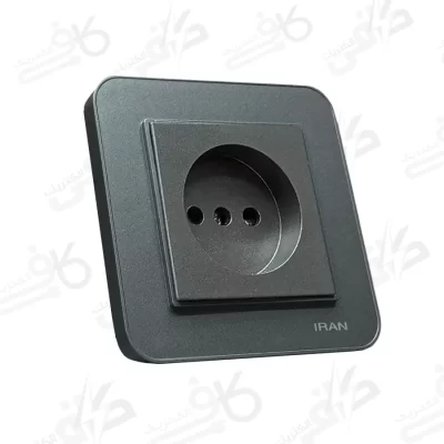 پریز برق ساده ارس زغال سنگی | ایران الکتریک