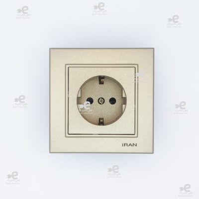 پریز برق ارت دار بژ برلیان