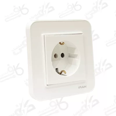 ایران الکتریک | پریز برق ارت ارس سفید