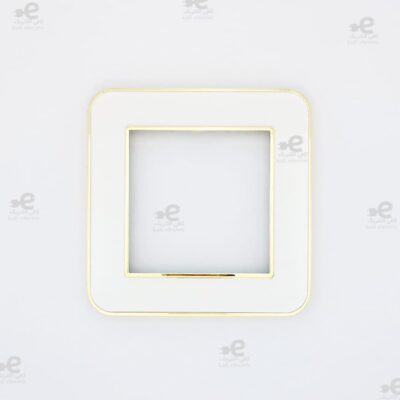 قاب طرح متال طلایی براق سفید