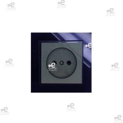 پریز برق ساده پلکسی مشکی - زغال سنگی