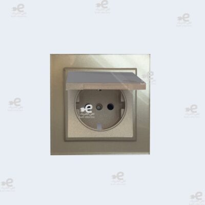 پریز برق ارت دربدار برلیان پلکسی بژ