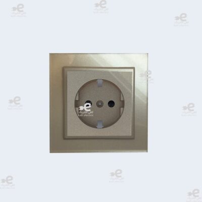 پریز برق ارت دار برلیان پلکسی بژ