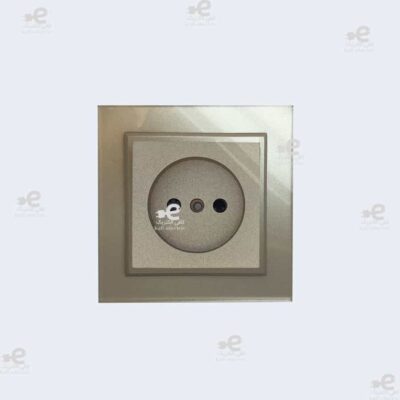 پریز برق ساده برلیان پلکسی بژ