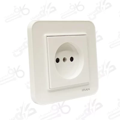 ایران الکتریک | پریز برق ساده ارس سفید