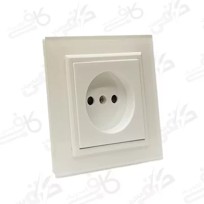 پریز برق ساده پلکسی سفید برلیان | ایران الکتریک