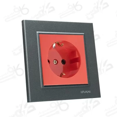 پریز ارت دار UPS برلیان زغال سنگی ایران الکتریک