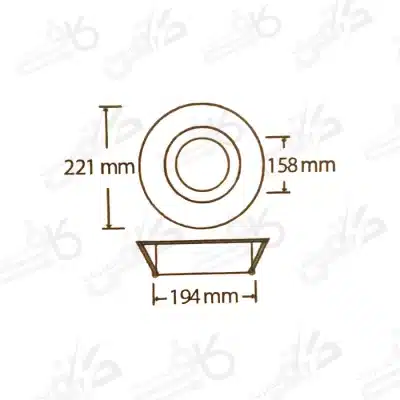 پنل 40 وات آفتابی COB | توكار | PGT