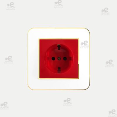 پریز برق ارت UPS ارس طرح متال طلایی سفید