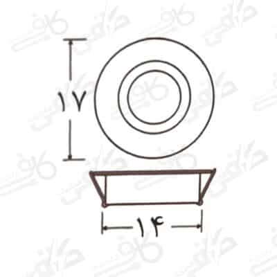 پنل 15 وات آفتابی COB | توكار | PGT2