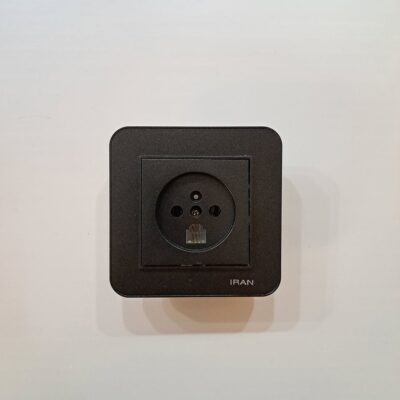 پریز تلفن دوکاره ارس مشکی