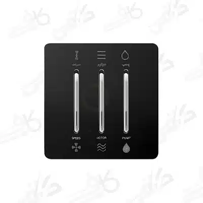 کلید کولر سه پل کریستال مشکی نقره ای