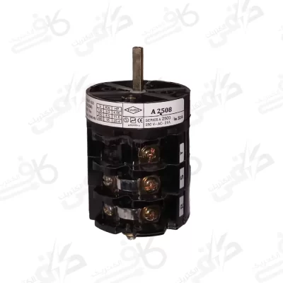 الکتروکاوه |کلید گردان سه فاز چپگرد راستگرد|25آمپر مدل 2508 | کلیدسلکتوری 25امپرA