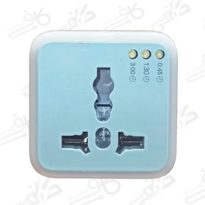 دوشاخه تبدیل 3 به 2 همه كاره تایمر دار فرحان2