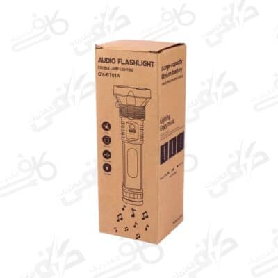 چراغ قوه شارژی اسپیکر دار بلوتوث فلش خور مدل QY-BT01A2