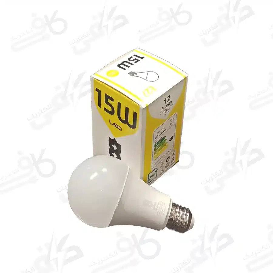 لامپ 15 وات حبابی نور هشتم مهتابی
