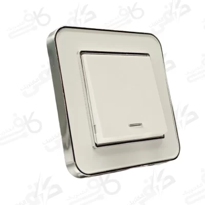 کلید 1پل سفید سیلور