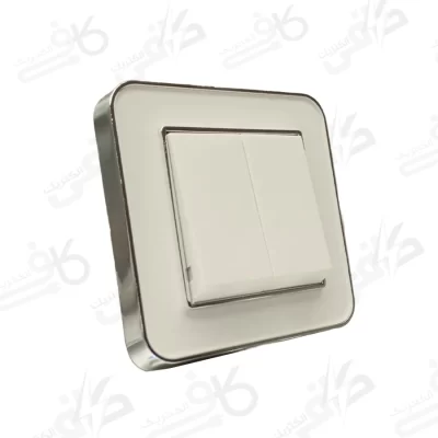 کلید 2پل سفید سیلور