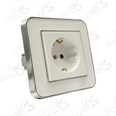 پریز ارت دار سفید سیلور