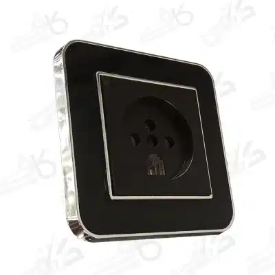 پریز تلفن دو کاره ارس طرح سیلور مشکی