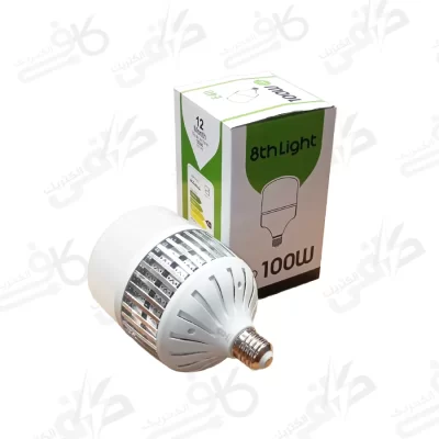 لامپ 100 وات استوانه ای نور هشتم مهتابی