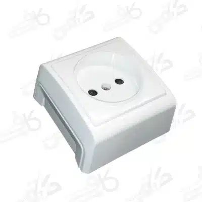 پریز ساده روکار الیزه سفید | ایران الکتریک