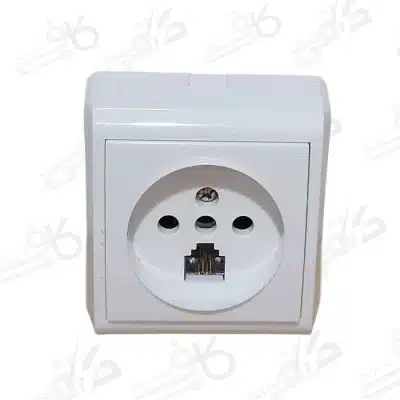 پریز تلفن دوکاره روکار مدل الیزه