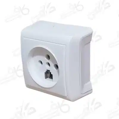 پریز تلفن دوکاره روکار مدل الیزه