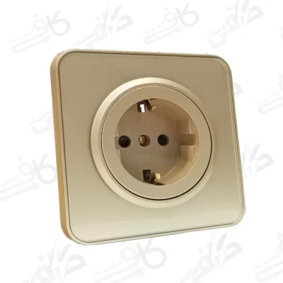 پریز برق ارت دار اسپیناس بژ با میانی بژ