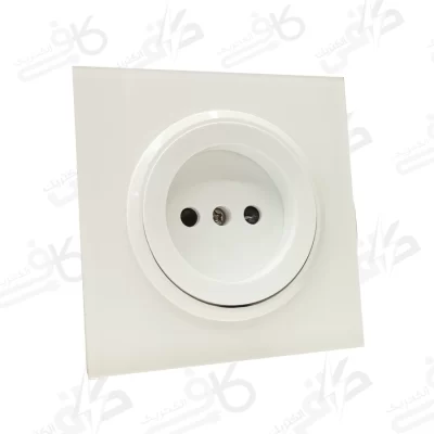 پریز برق ساده اسپادانا پلکسی سفید میانی سفید