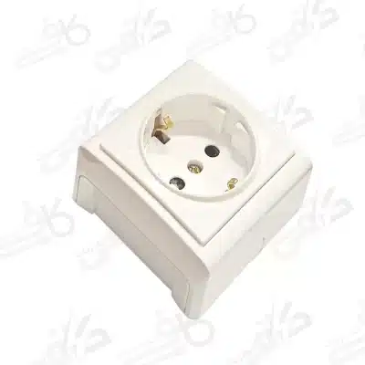 پریز ارت دار روکار الیزه سفید | ایران الکتریک