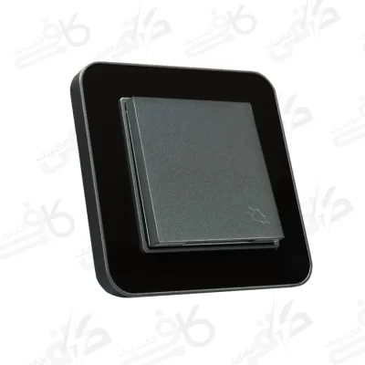 پریز ارت دار درب دار ارس متال زغال مشکی با میانی زغال سنگی ایران الکتریک1