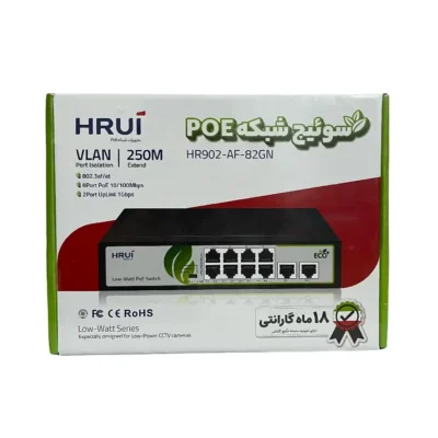 سوییچ شبکه HRUI- POE-HR902-AF-82GN