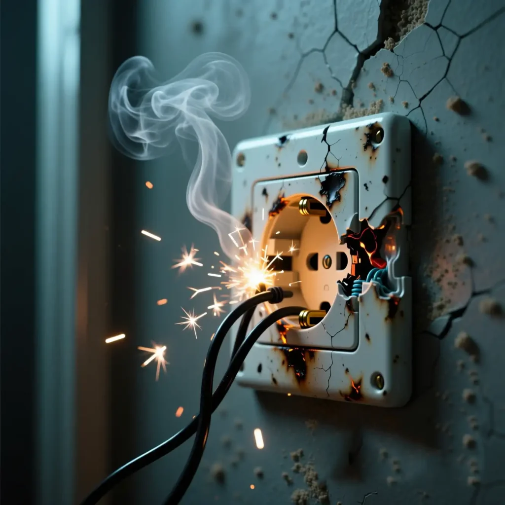 علت آتش گرفتن پریز برق