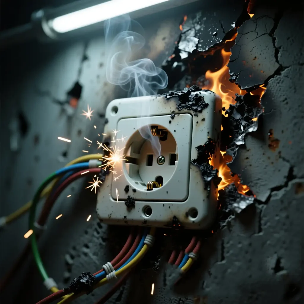 علت آتش گرفتن پریز برق