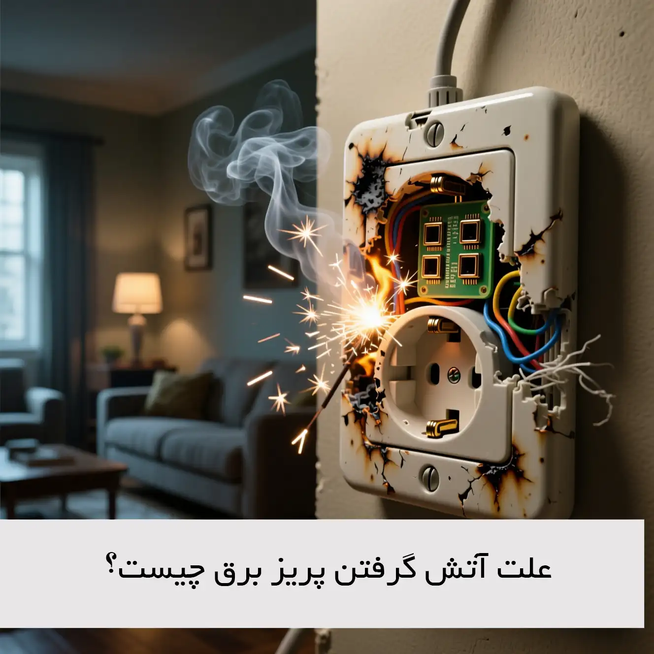 علت آتش گرفتن پریز برق